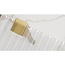 REA Aero Gold Douchewand met Profiel - Canalé Glas - 100 x 200 cm - 8 mm - Geborsteld Goud