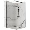 REA Aero Black Douchewand met Profiel - Canalé Glas - 120 x 200 cm - 8 mm - Mat Zwart REA Aero Black Douchewand met Profiel - Canalé Glas - 120 x 200 cm - 8 mm - Mat Zwart