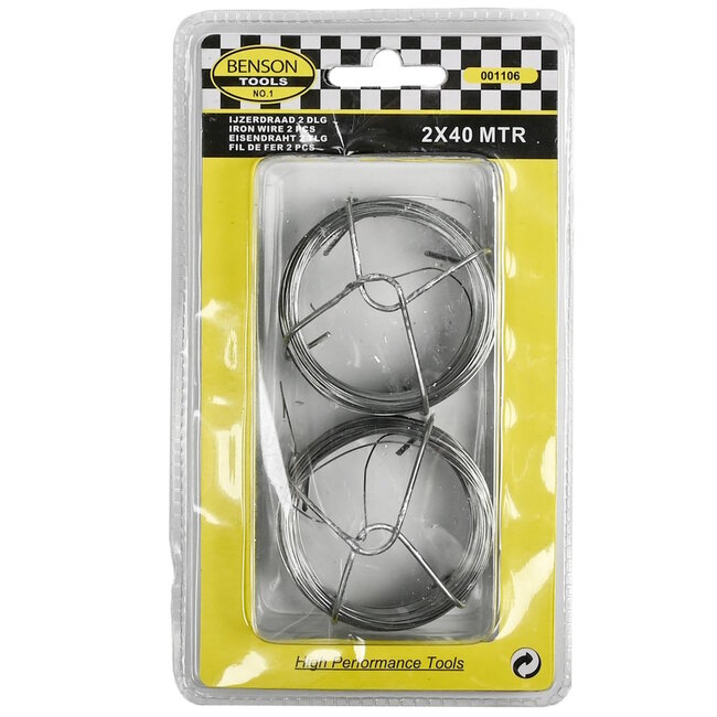 Benson IJzerdraad - 40 meter - 0.5 mm dik - 2 stuks - Veelzijdig en Betrouwbaar
