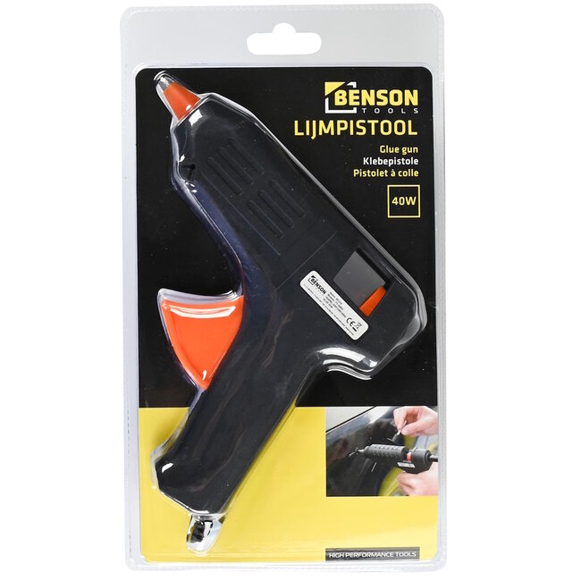 Benson Krachtig lijmpistool - 40 Watt - Inclusief 2 lijmpatronen - Ø 11 mm - Geschikt voor diverse materialen