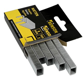 Benson Nietjes - Verzinkt fijn draad - 11.3 mm breed - 8 mm lang - 1000 stuks