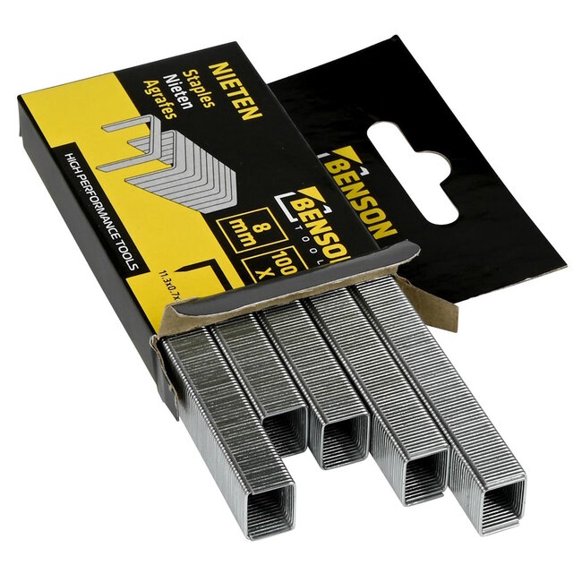 Benson Nietjes - Verzinkt fijn draad - 11.3 mm breed - 8 mm lang - 1000 stuks