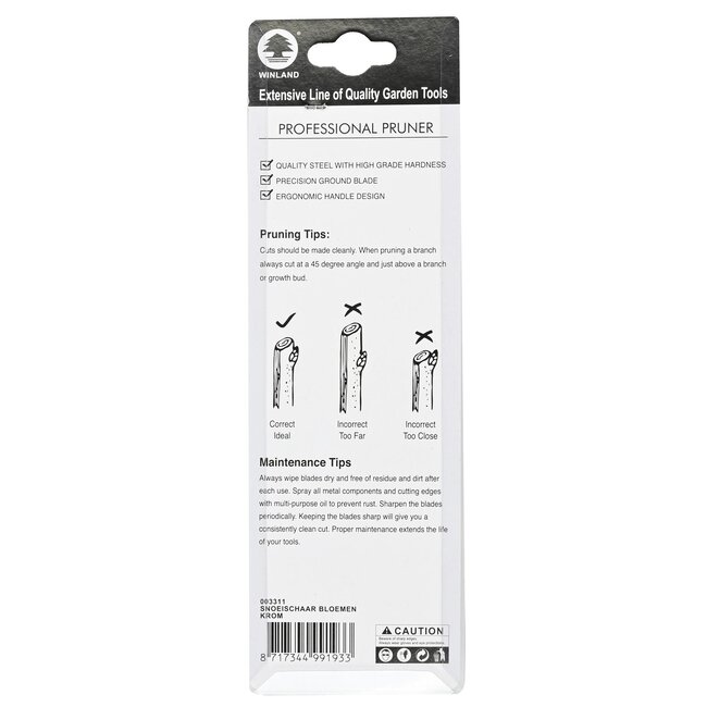 Hofftech Snoeischaar - Krom Blad - Knipvergrendeling - 15 cm - Veilig en Precisie