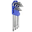 Benson Set lange Torx sleutels - 9-delig - met gat - T10 tot T50