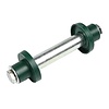 Benson As voor Kruiwagenwiel - 128 mm x 74 mm x Ø 20 mm - Inclusief Stofkappen Benson As voor Kruiwagenwiel - 128 mm x 74 mm x Ø 20 mm - Inclusief Stofkappen