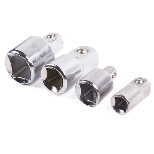Benson Dop Verloop Adapter 1/2 "+ 3/8" + 1/4 " - 4 delig Benson Dop Verloop Adapter 1/2 "+ 3/8" + 1/4 " - 4 delig