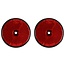Benson Ronde reflectoren - schroefbevestiging - 60 mm - rood - set van 2