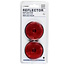 Benson Schroefbevestiging Reflector - Rond - 60 mm - Rood - 2 stuks