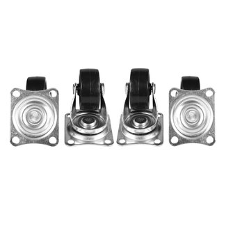 Benson Zwenkwiel set - Ø 32 mm - 20 kg draagvermogen - zwart - 4 stuks