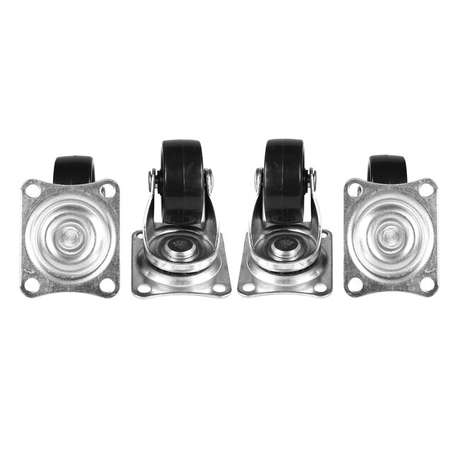 Benson Zwenkwiel set - Ø 32 mm - 20 kg draagvermogen - zwart - 4 stuks