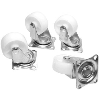 Benson Set van 4 zwenkwielen - 50 mm - wit - draagvermogen 30 kg Benson Set van 4 zwenkwielen - 50 mm - wit - draagvermogen 30 kg