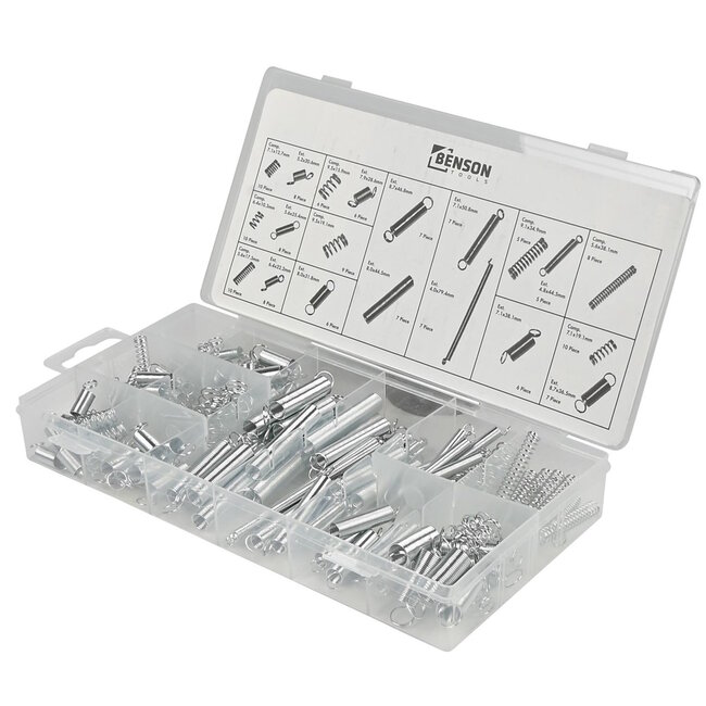 Benson Trekveren en drukveren set - 150-delig - 92 maten - duurzame materialen - handige opbergdoos