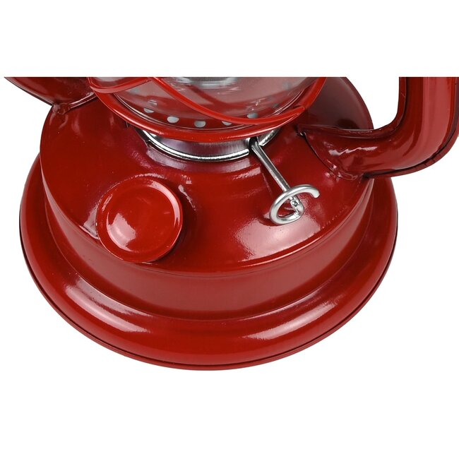 Hofftech Klassieke stormlantaarn - hittebestendig glas - zilverkleurig - 30 cm