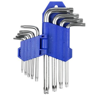 Benson Torx Sleutelset - Verchroomd - Inclusief Houder - 9 delig