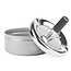 Benson Roterende metalen asbak - druk en draai - zilver - Ø 9 cm