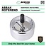Benson Roterende metalen asbak - druk en draai - zilver - Ø 9 cm