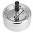 Benson Roterende metalen asbak - druk en draai - zilver - Ø 9 cm