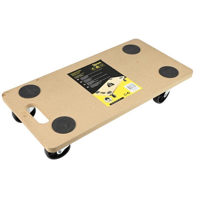 Benson Transport trolley - anti-slip - 200 kg draaggewicht - 58x30 cm - 4 zwenkwielen