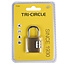 Tri-Circle Compact hangslot met cijfercode - messing - 30 mm - stalen beugel