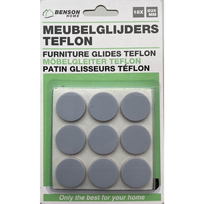 Benson Antikrasvilt rubber set - Ø 25 mm - 18 stuks - Sterk klevend - Langdurige bescherming