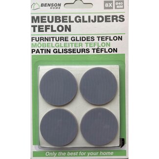 Benson Zelfklevend antikrasvilt - Ø 40 mm - Duurzame meubelbescherming - 8 stuks