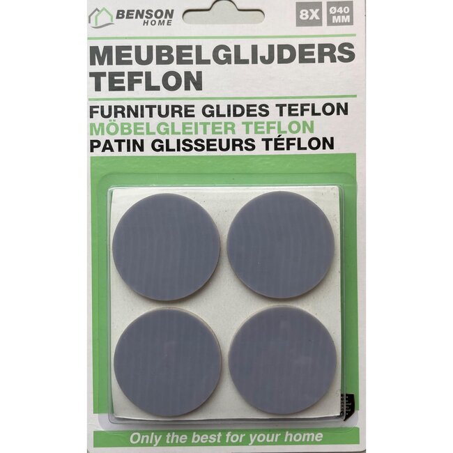 Benson Zelfklevend antikrasvilt - Ø 40 mm - Duurzame meubelbescherming - 8 stuks