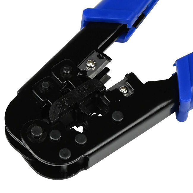 Benson Modulaire tangset - 25-delig - Inclusief RJ12 en RJ45 stekkers - Blauw of rood