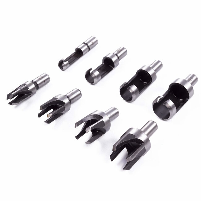 Hofftech Proppenboor set - Rechte en tapse boren - 8-delig - 6 t/m 22 mm