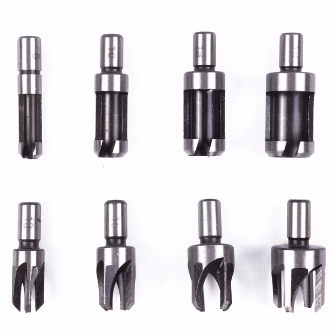 Hofftech Proppenboor set - Rechte en tapse boren - 8-delig - 6 t/m 22 mm