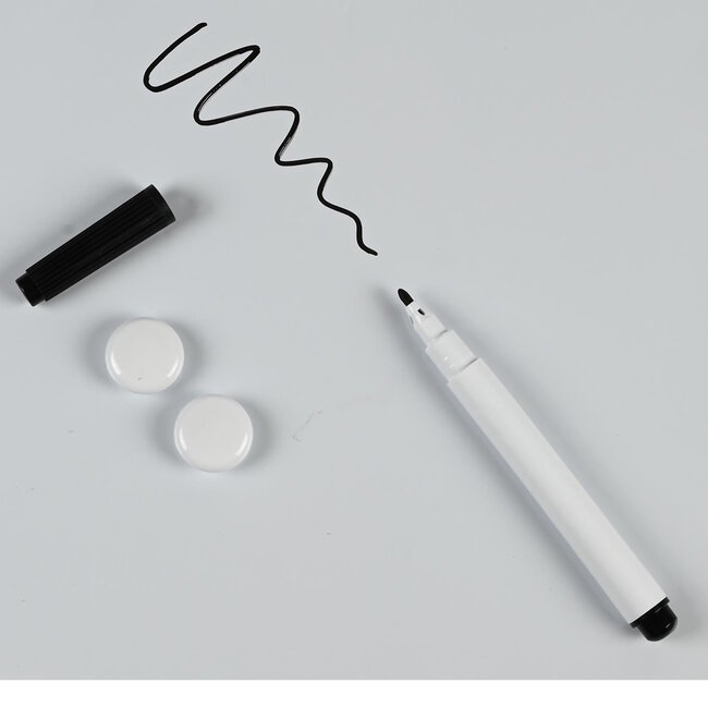 Benson Multifunctioneel whiteboard - 36 x 28 cm - Inclusief marker en magneten