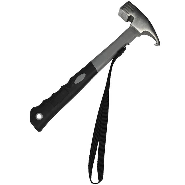 Benson Campinghamer - 450 gram - 30 cm - Rubberen grip - Grijs/Zwart