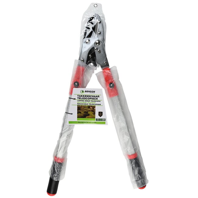 Benson 3-traps takkenschaar - uitschuifbaar tot 100 cm - aluminium - teflon coating - anti-slip handvatten