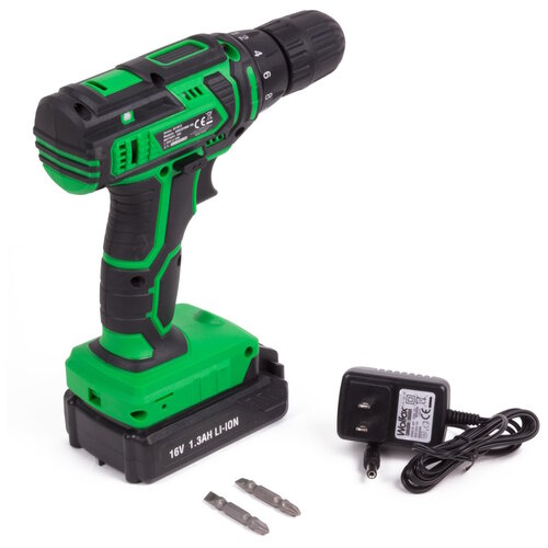 Hofftech Accuboormachine 16V - Li-Ion 1300mAh - Snellader - LED-licht - Antislip Handvat Hofftech Accuboormachine 16V - Li-Ion 1300mAh - Snellader - LED-licht - Antislip Handvat