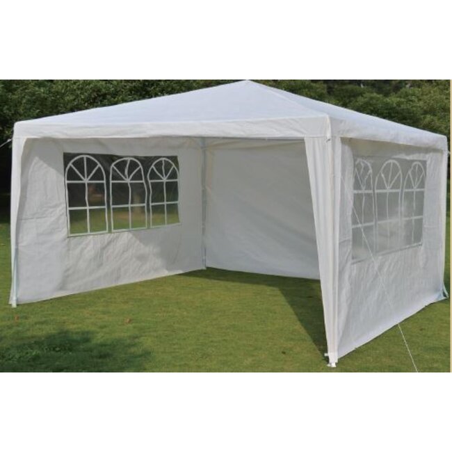 Benson Paviljoen partytent - 3 zijwanden - 2,9 x 2,9 x 2,5 meter - wit