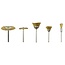 Hofftech Messing draadborstel set - 5 delig - veelzijdig - 6 tot 38 mm - max 15.000 RPM