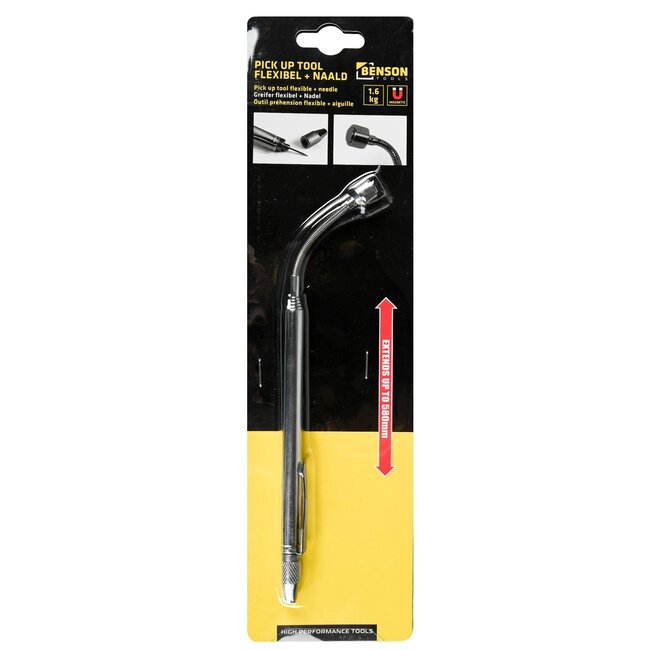 Hofftech Pick-up tool - magnetische kop - aluminium - uitschuifbaar - 460 mm