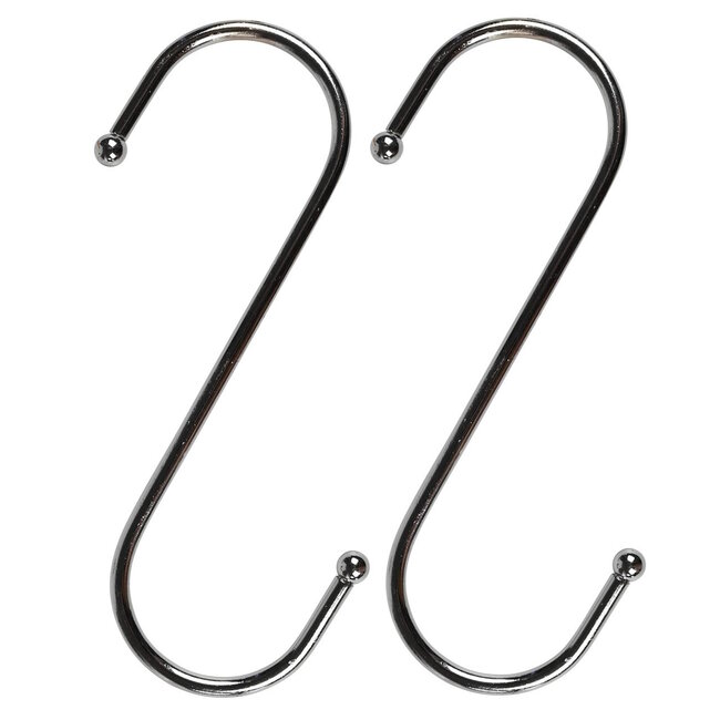 Benson S-haken - verzonken staal - bolvormige uiteindes - 160 mm - 2 stuks