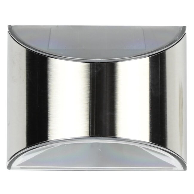Hofftech Stijlvolle LED wandlamp - solar - RVS - IP44 - 10x5x8 cm