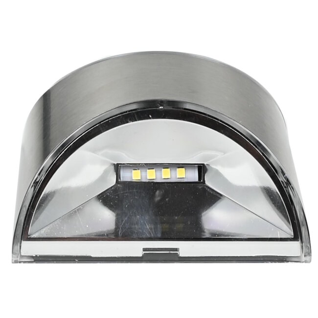 Hofftech Stijlvolle LED wandlamp - solar - RVS - IP44 - 10x5x8 cm