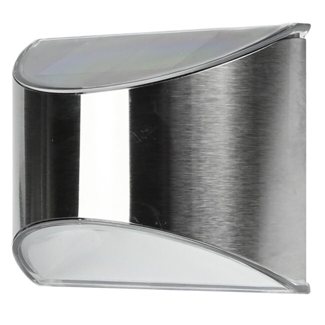 Hofftech Stijlvolle LED wandlamp - solar - RVS - IP44 - 10x5x8 cm