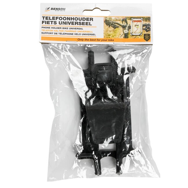 Benson Universele fiets telefoonhouder - verstelbaar - zwart