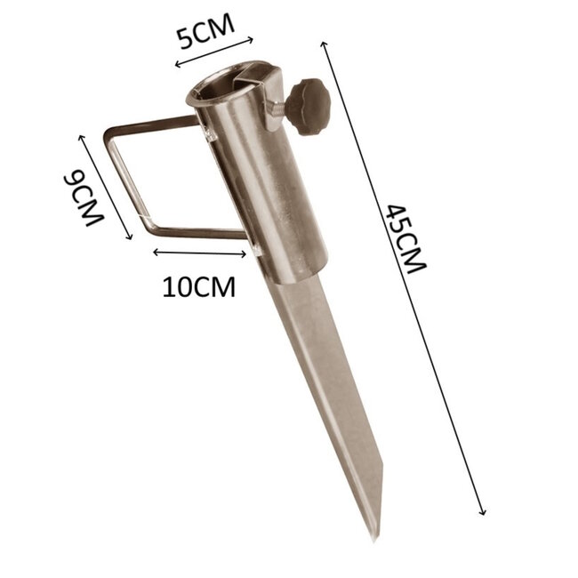 Benson Stevige parasolhouder - metaal - 45 cm - veelzijdig gebruik