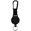 Benson Uittrekbare sleutelhanger - rollerclip 70 cm - met karabijnhaak - zwart