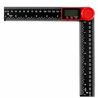 Benson Instelbare digitale winkelhaak - 200 mm - 0°-360° meetbereik - inclusief batterij