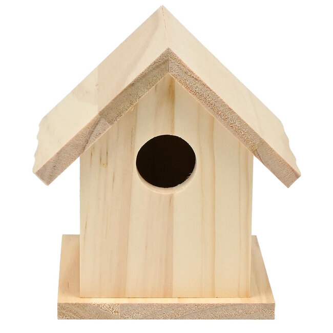 Benson Houten vogelhuisje bouwpakket - creatief schilderen en decoreren - 11 x 10 x 12 cm