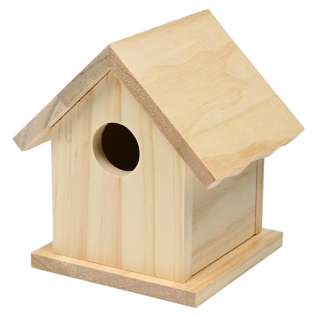 Benson Houten vogelhuisje bouwpakket - creatief schilderen en decoreren - 11 x 10 x 12 cm