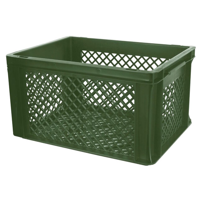 Benson Middelgroot fietskrat - kunststof - donkergroen - 40x30x22 cm