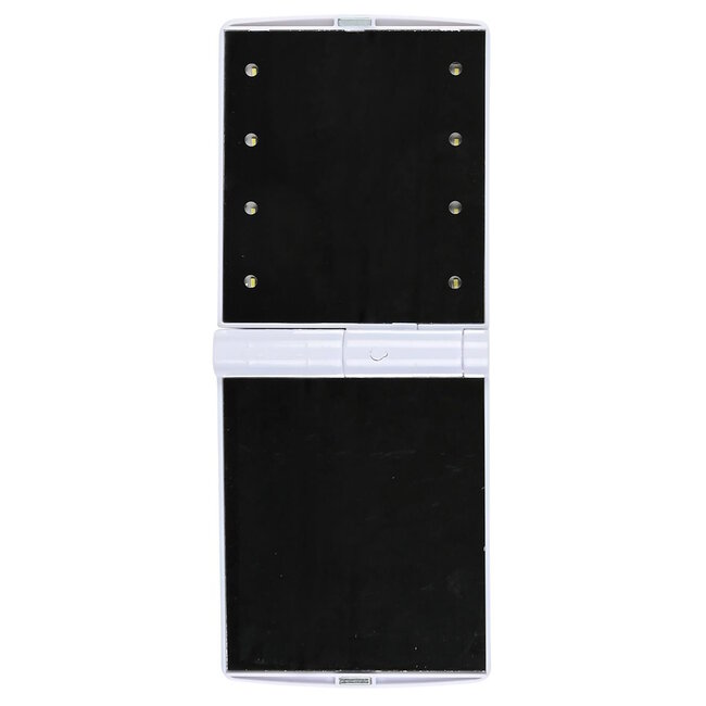 Benson Dubbelzijdige make-up spiegel - 8 LED lampjes - draagbaar en stijlvol - 11,5 x 8,5 cm