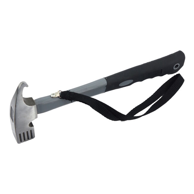 Benson Campinghamer - 450 gram - 30 cm - Rubberen grip - Grijs/Zwart