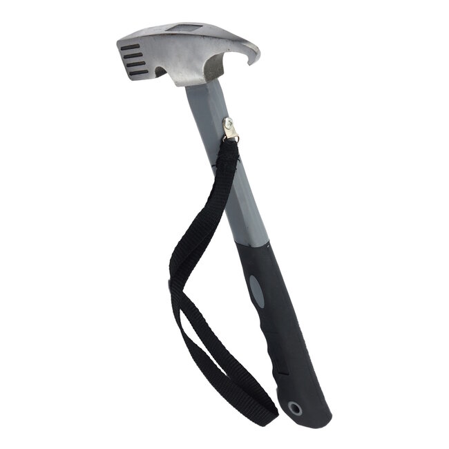 Benson Campinghamer - 450 gram - 30 cm - Rubberen grip - Grijs/Zwart